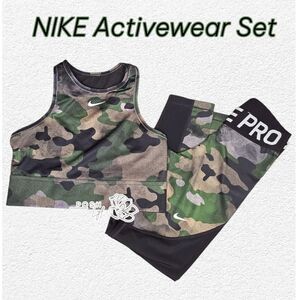 Nike Pro Icon Clash 7/8 Camo Legging and Sports Bra Set S/M